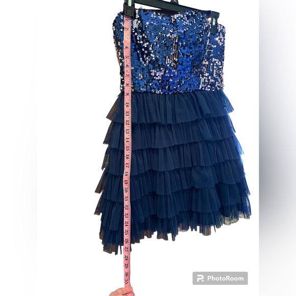 UEC- Inspire Me Navy Blue sequined dress in Size 9 - Picture 2 of 8